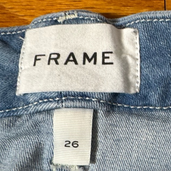 Frame Le Super High Mini Boot Slit-Hem Jeans In Danbury 26 - Picture 4 of 12